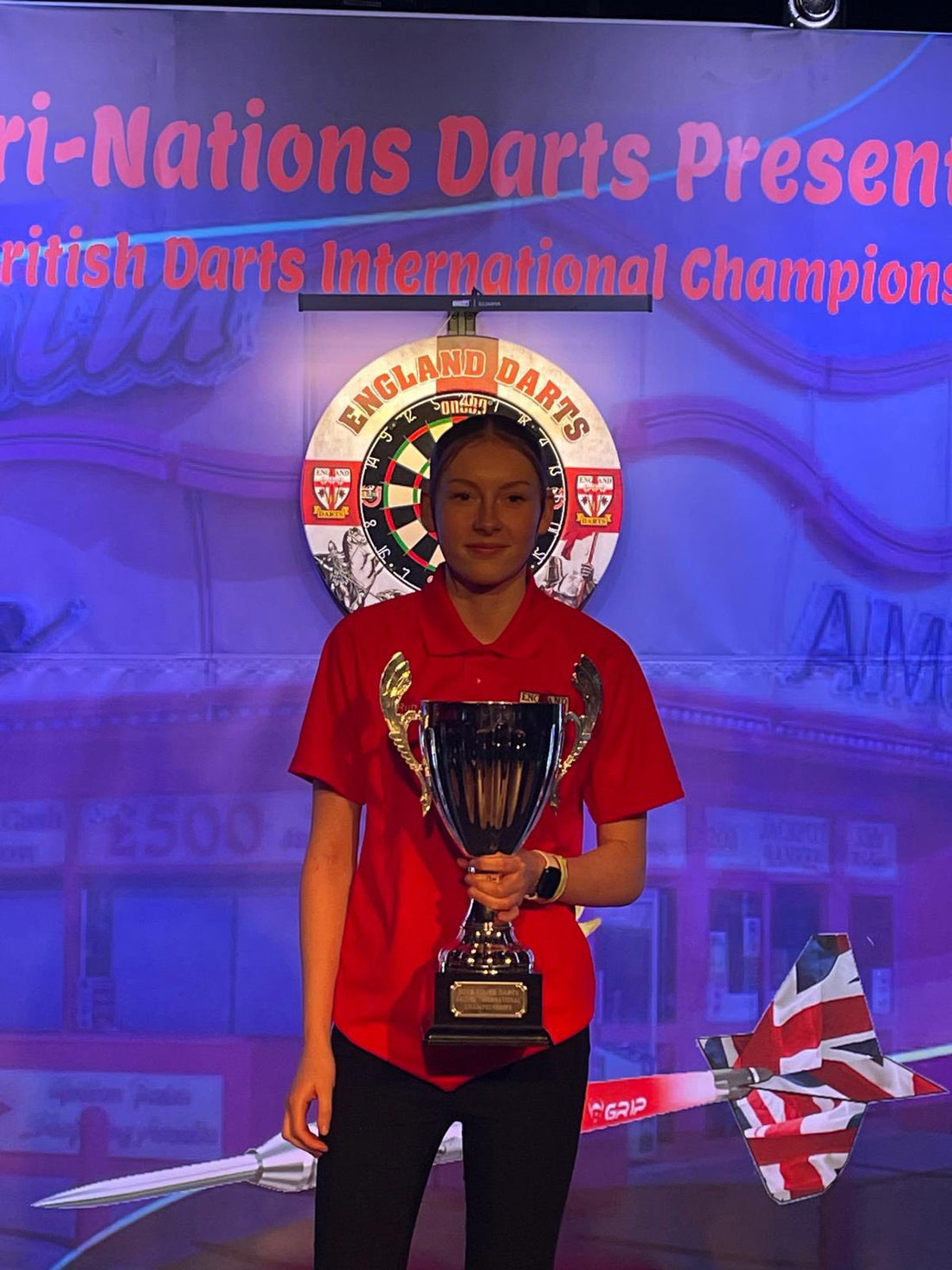Ruby Grey Shines on Her England Darts Debut